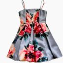 Crystal Doll  Dress Gray Blue Pink Floral Spaghetti Strap Party Junior Size 3 Photo 3