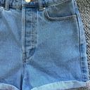 ZARA  0 Light Wash Denim Mom High Rise Bermuda Shorts Photo 3