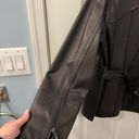 Anne Klein NWOT  Size Large Black Leather Coat Photo 10