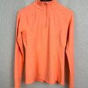 Kyodan  Womens Sweatshirt Medium Orange Thumb Holes Chevron 1/4 Zip Pullover Photo 1