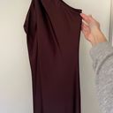 Satin Midi Dress Brown Photo 1