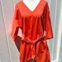 Natori NWT  tie front cotton poplin tunic blouse shirt small Photo 0