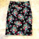 LuLaRoe New!  Black floral fitted skirt Photo 0