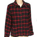 Christopher & Banks Vintage 90’s  Black Red Plaid Glitter Blazer Jacket Size M Photo 4