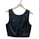 J.O.A. NWT Vegan Leather Crop Top - Black - Large Photo 1