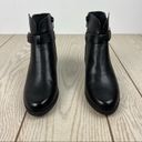 Baretraps  Lane Block Heel Ankle Booties 8M Black Faux Leather Croc Heel Cap $79 Photo 1