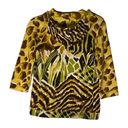 Chico's Zenergy by Chico’s Hooded Full Zip Animal Print Sweatshirt Jacket Size 0 --Small Photo 3