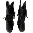 Durango  Boots Black Leather Western Fringe Festival Boot Women's Size 6.5M Photo 6