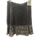 Apostrophe NWT  Skirt SMALL PETITE Black Velvet Floral A-Line High Waist Vesatile Photo 1