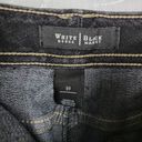 White House | Black Market  Womens Skirt Size 10 Black Denim Mini Faded Button Zip Photo 1