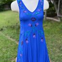 Free People Embroidered Festival Slip On Dress Blue Size XS Photo 0