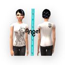 Harajuku Lovers new  ❤︎ The Sims Angel Tenshi Tank ❤︎ White + Color Heart Snaps Photo 13