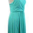 David's Bridal  Womens 12 Dress Aqua Bridesmaid Wedding Fairy Feminine Dainty Y2K Photo 1