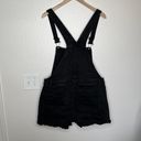 Hot Topic denim black shortalls (short overalls) size large Photo 6