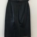 Vintage 90s High Waist Leather Skirt S/M Black Photo 5