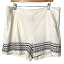 Apt. 9  Linen Blend Embroidered Casual Shorts XL Photo 1