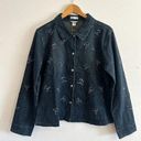 Christopher & Banks Y2K NWT Sparkle Beaded Denim Jacket size Large Photo 0