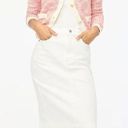 J.Crew  Factory White denim midi skirt Size 12 NWT Photo 0