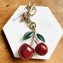 Coach NWT  Orginal CHERRIES RESIN BAG CHARM KEY FOB RING Cherry Keychain Gold/Red Photo 0