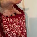 Tommy Hilfiger  XLarge Cranberry Paisley Tank with Buttons in front Photo 3