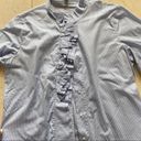 Hugo Boss  Like New Pinstripe Ruffle Button-down Photo 2