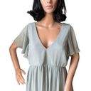 Birdy Grey  Hannah Empire Dress flutter sheer sleeves Chiffon Sage size XXL Photo 4