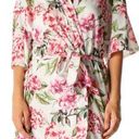 Show Me Your Mumu EUC  Bridal White and Pink Floral Robe Size S-L Photo 0