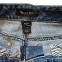 White House | Black Market  Jeans Blanc Crop Leg Blue Denim Studded WHBM, Sz 8 Photo 8