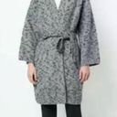 Vince  Marled Wool Blend Belted Gray Coat Photo 11