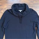 James Perse  • Funnel Neck Sweatshirt Dress black cotton terry mini Photo 2