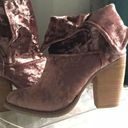 sbicca  Crushed Velvet Fold-over Block Heel Booties Photo 1