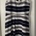 Maeve by Anthropologie NWT Riley Stripe Knee Length Navy White Cut Out Dress 14 Photo 1