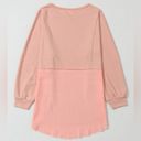 Edge NEW Dusty Peach Bohemian Exposed Seam Raw  Hi Lo Hemline Top Size Large Photo 11