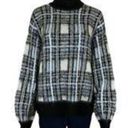 Nine West  Boxy Plaid Mock Neck Acrylic Sweater size XL Photo 14