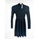 Rebecca Taylor  Turtleneck Peplum Sweater Dress in Black XS Photo 1