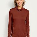 Orvis  Womens Odyssey Cowl Sweatshirt Long Sleeve Scuba Top Pullover XL Carbon Photo 0