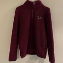 Victoria's Secret PINK by  Maroon Sherpa Quarter Zip Photo 0