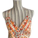 Haute Hippie Orange Blossom Silk Wrap Floral V-Neck Summer Dress Women Sz L Photo 1