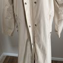 L.L.Bean  Full Length Long Hooded Khaki Trench Raincoat Size S Photo 6