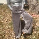 Loft Velvet Grey High Rise Wide Leg Pants Size 8 Photo 1