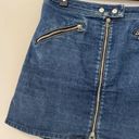 Rag and Bone  Racer Zip-Front Denim Mini Skirt Size 32 Photo 3