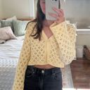 ZARA Kids Yellow Knit Cardigan Photo 3