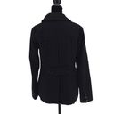 Banana Republic  Womens Double Breasted Notch Collar Wool Blend Peacoat Black XS Photo 2