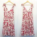 Reformation  Wrap Tie Strap Rose Print Midi Dress Photo 2