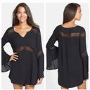 l*space L* Bloomfield Swim Cover Up Tunic Cotton Dress Black Size Large Beach Pool Photo 14