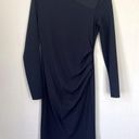 Pretty Little Thing  Navy Blue Asymmetrical Neckline Long Sleeve Dress ~ Size 12 Photo 0