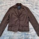 American Eagle  Outfitters Brown Herringbone 2 Button Wool Blend Blazer Medium Photo 0