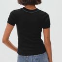 Everlane  The Pointelle Short Sleeve Tee Shirt Black Size XSmall Small Photo 3