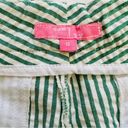 Bermuda Sam Ty  Shorts Green White Stripe Seersucker High Rise Shorts Size 12 NEW Photo 1