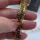 Boutique Reversible wide chainmail to faceted pyramid link bracelet. Photo 6